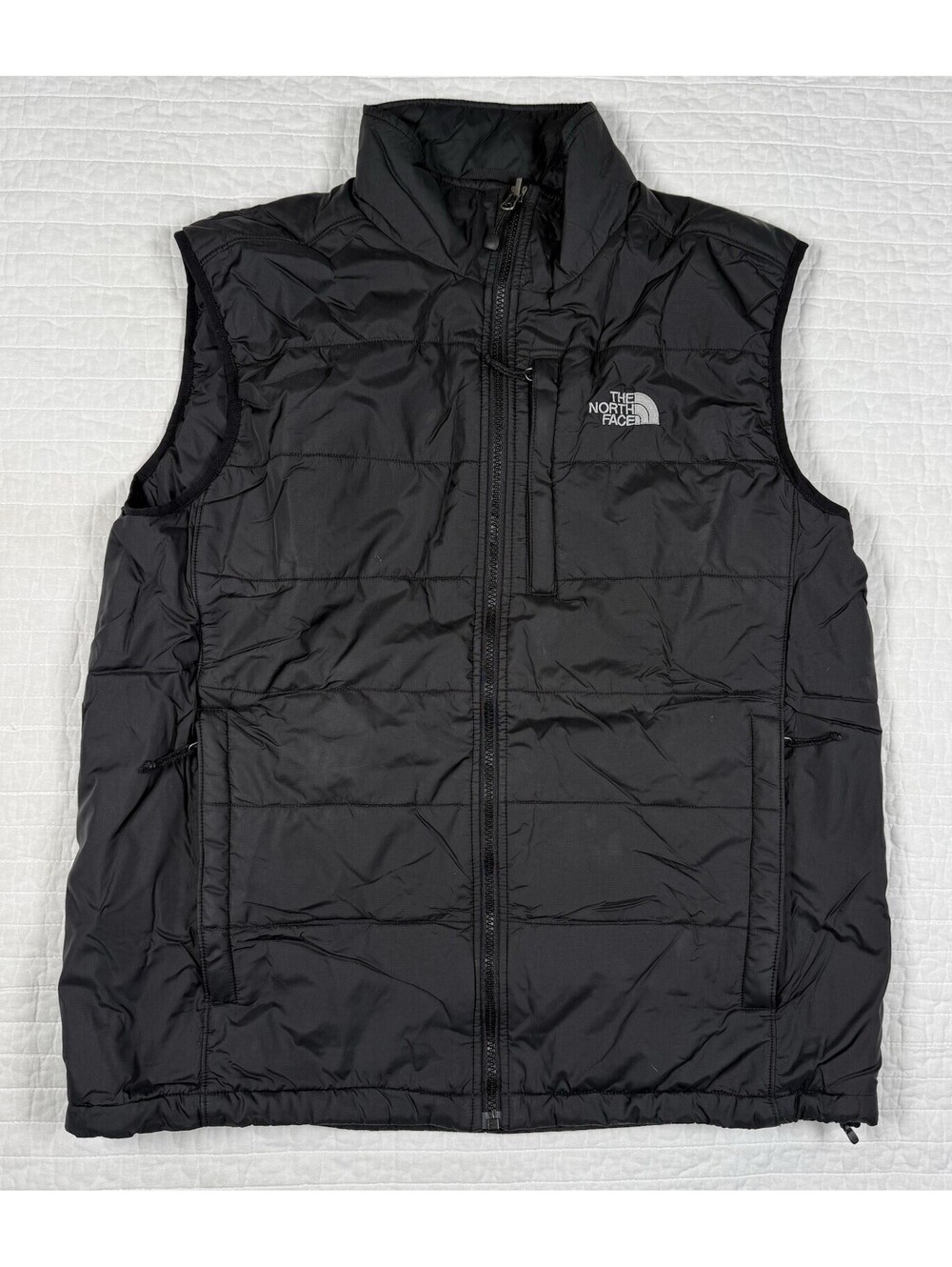 The North Face Primaloft Men’s L Black Insulated Puffer Vest Full Zip Outdoor
